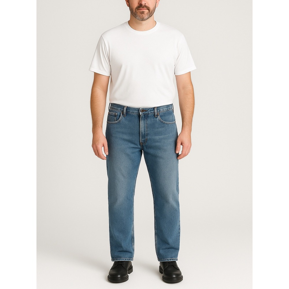 Wrangler Premium Quality Jeans Men's‎ 38x30 Classic Fit Blue Denim Straight Leg